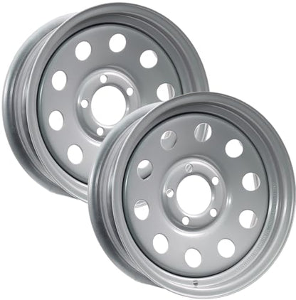 eCustomrim 2-Pack Trailer Wheel 13X4.5 13 Inch 5 Lug On 4.5 Silver Modular