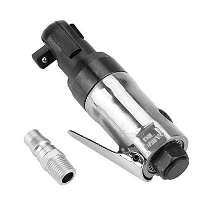 Pneumatic Air Ratchet Wrench, Square Drive Professional Tool, Lever Control, Lightweight and Compact, Ideal for Tight Spaces, Suitable for Shipbuilding, Machinery, Auto Industry (1/4) - size: 1/4