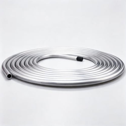 AC PERFORMANCE 1/2" Aluminum Fuel Line Hard Tube, 25 Feet Coil - color: Silver, size: 1/2" OD - 25FT