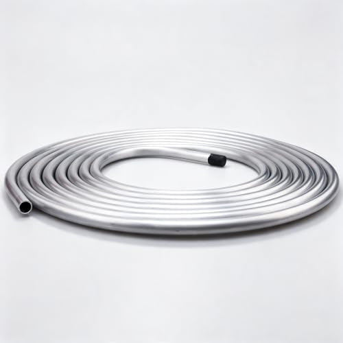 AC PERFORMANCE 5/16" Aluminum Fuel Line Hard Tube, 25 Feet Coil - color: Silver, size: 5/16" OD - 25FT