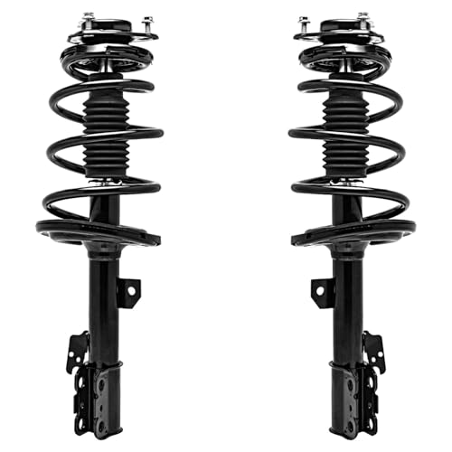 Detroit Axle - FWD Front Struts & Coil Spring + Rear Shock Absorbers - size: 4AQ47158/Shock Kit