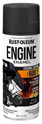Rust-Oleum Automotive Engine Enamel Spray Paint, Flat Black - color: Flat Black, size: 11 Ounce (Pack of 1)