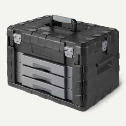 Amazon Basics 287-Piece Mechanic Socket Set with Quick-Release Ratchets, Wrenches, Bits, 1/4" 3/8" 1/2", Metric and SAE, 3-Drawer Case, for Auto and Machine Repairs