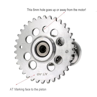 Glixal GY6 125cc 150cc 160cc 180cc High Performance Racing Camshaft for 152QMI 157QMJ Based Engine Scooter Moped ATV Go-Kart (A8) - size: A8