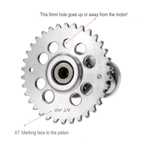Glixal GY6 125cc 150cc 160cc 180cc High Performance Racing Camshaft for 152QMI 157QMJ Based Engine Scooter Moped ATV Go-Kart (A13) - size: A13