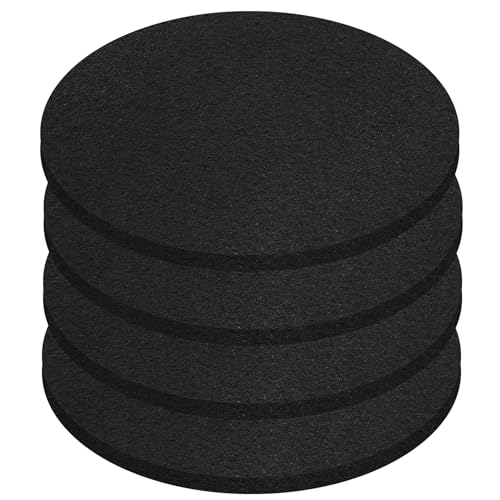 Oil Drain Splash Pad 4 Pcs 15 inch Diameter Oil Pan Splash Guard, Anti Splash Oil Drain Mat, No Splatter Oil Pad Fits Most Oil Drains - Round, Black - color: Round, size: 15"-4PCS
