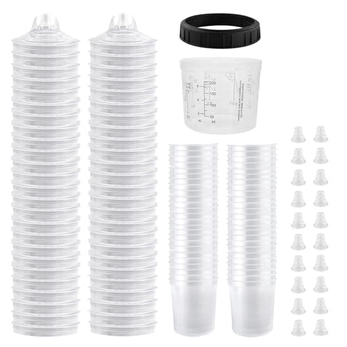 Paint Spray Gun Cups Disposable Paint Cup Liners Kit 6.76oz 50 Packs - size: 50pcs 200ml 6.76oz Cups