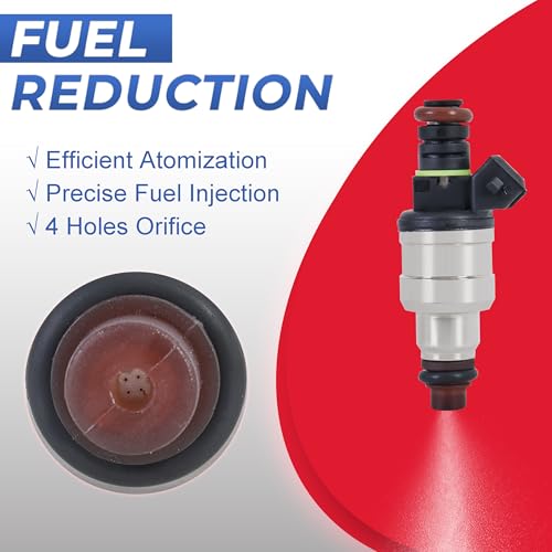 Flow Matched Fuel injectors Set of 6 Compatible for 1985-1993 Ford 2.3 2.9 3.0 3.8 4.9 5.0 EV1 Replaces F47E-A2E