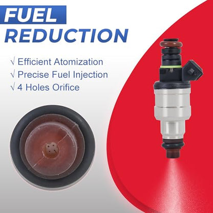 Flow Matched Fuel injectors Set of 6 Compatible for 1985-1993 Ford 2.3 2.9 3.0 3.8 4.9 5.0 EV1 Replaces F47E-A2E