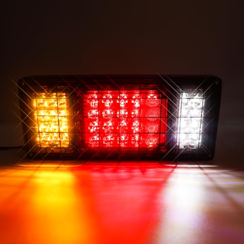 2 Pack 40 LED Trailer Tail Lights Kit with Iron Net Protection - color: Tail Lights-D