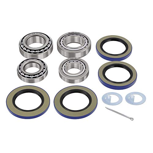 XiKe 2 Set Fits 5,200-6,000 lb Axles Trailer Wheel Hub Kit - size: 25580/20 ＆ 15123/245 + Seal ID 2.125'' ＆ 2.250'', style: Pack 2 Set