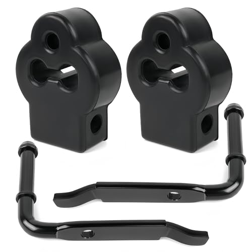 4PCS Exhaust Muffler Rubber Isolator Hanger with Support Bracket Kit