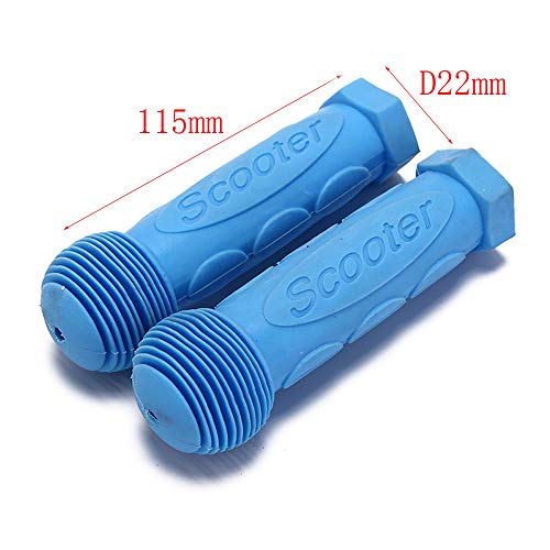 Syvrac 1Pair(2PCS) Scooter Child Kids Bicycle Grip Anti-Slip Handlebar 22MM Silica-Gel Material Holes Children Bike Accessory - color: Black