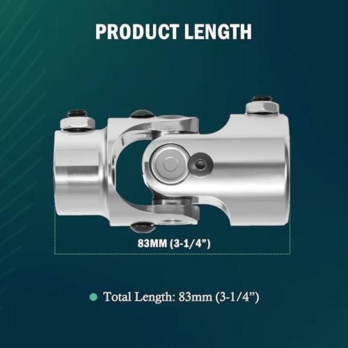 1" DD × 3/4" DD Universal U Joint U-Joint - color: Chorme, size: 1" DD x 3/4" DD