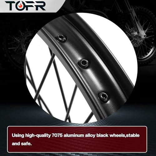 TOFR CNC 18"x2.15" Rear Wheel Rim Set for Kawasaki KX125 KX250 2006-2013 - size: 18" Rear
