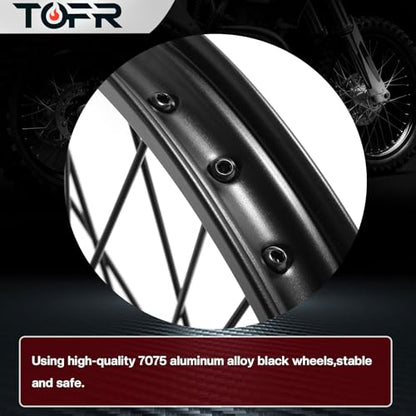 TOFR CNC 18"x2.15" Rear Wheel Rim Set for Kawasaki KX125 KX250 2006-2013 - size: 18" Rear