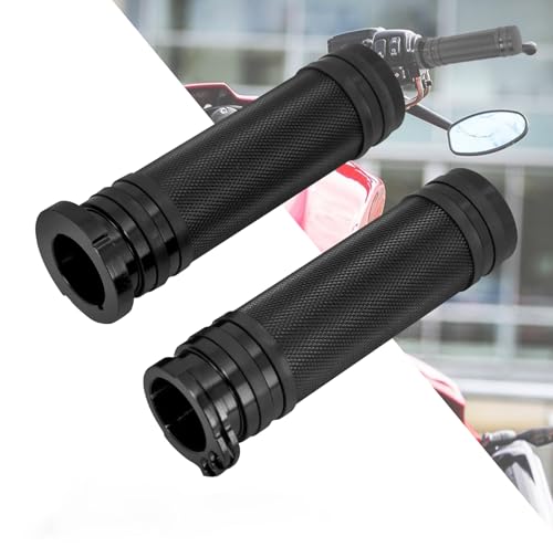 1 Inch Cable Throttle Handlebar Grips Motorcycle Hand Grips - color: #1 Black
