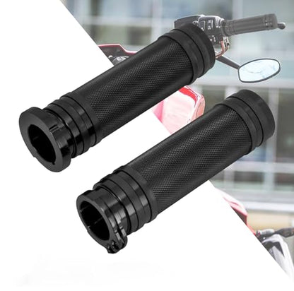 1 Inch Cable Throttle Handlebar Grips Motorcycle Hand Grips - color: #1 Black