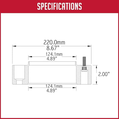 Wheel Accessories Parts 4 Pcs Hub Centric Wheel Spacers 8 on 180mm 2.00 Inch Thick 124.1mm Hub M14x1.5 14x1.5 Thread Stud Fits Chevy Silverado GMC Sierra 2500 3500 Single Rear Wheel (SRW) - size: With Lip, style: 2.00" Alum (4 Pack)