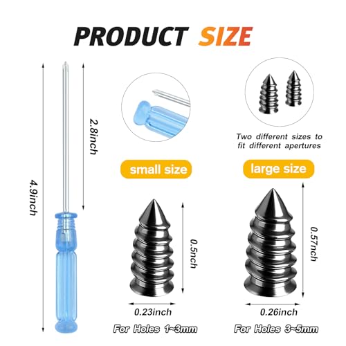 Morcheiong 30 Pcs Tire Repair Rubber Nail Kit Self-Tapping Tire Repair Screws Suitable for Motorcycles Trucks Cars Other Vacuum Tire Vehicles