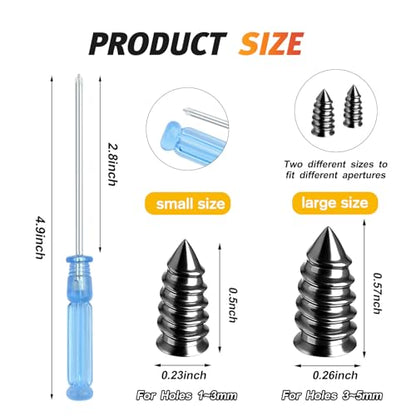 Morcheiong 30 Pcs Tire Repair Rubber Nail Kit Self-Tapping Tire Repair Screws Suitable for Motorcycles Trucks Cars Other Vacuum Tire Vehicles