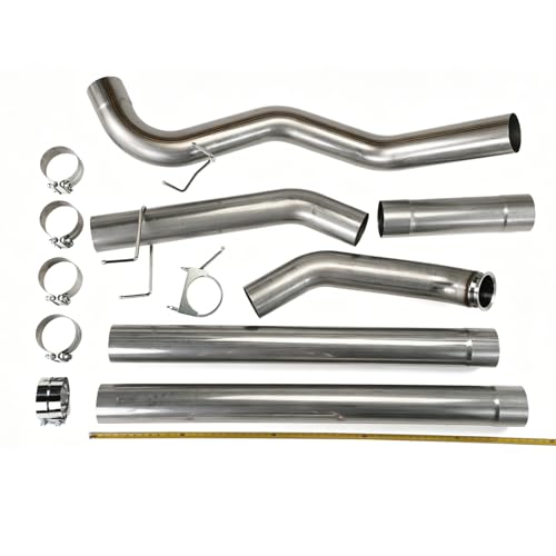 Stainless Steel Exhaust Pipes for 2011-2018 Dodge Ram 3500 4500 5500 6.7L 5" Cummins Diesel - size: for 2011-2018 Ram 3500 4500 5500