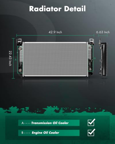 SCITOO Automotive Replacement Engine radiators for Cadillac for Chevrolet - size: 2370