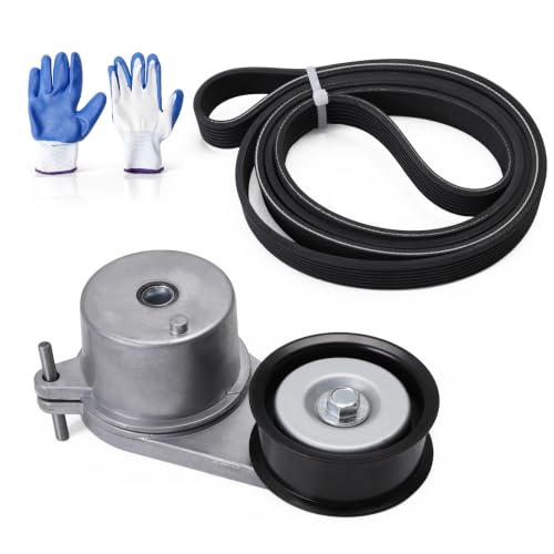 Serpentine Belt with Tensioner Kit #39129 119551EA0A 119551EA0B - size: 2008-2020 for G37/M37/370Z
