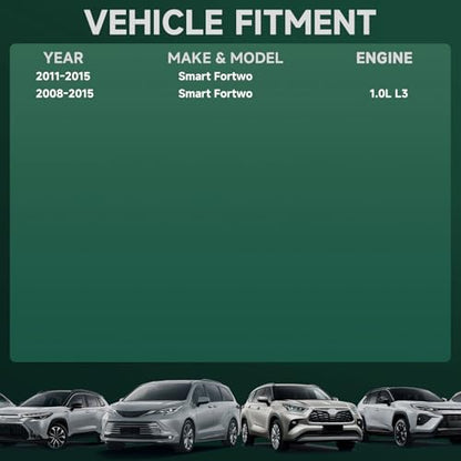 Aparts Engine Coolant Radiator Assembly Compatible with 2011-2015 Smart Fortwo, 2008-2015 Smart Fortwo 1.0L L3 Replace# 4515010001;A4515010001 Manual Transmission