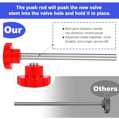 Quick Change Tire Valve Tool Kit,Tire Valve Stem Core Quickly Replacement Tool Kit,Perfect Tool for Replacing Leaky Valves in Cars,ATVs,Trucks,Motorcycles, etc.with TR413/414 Valve,4-Way Valve Tool - size: Set C