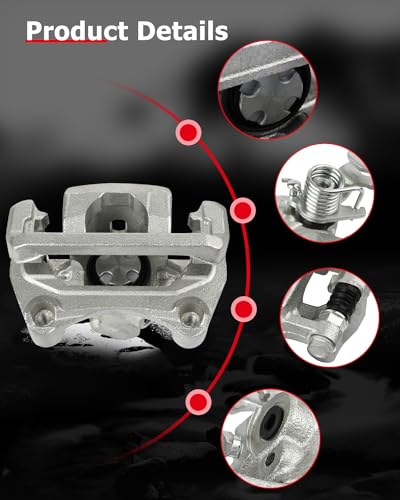 cciyu Rear Left Disc Brake Caliper w/Bracket 18B5002 - size: Rear Left[18B5002]
