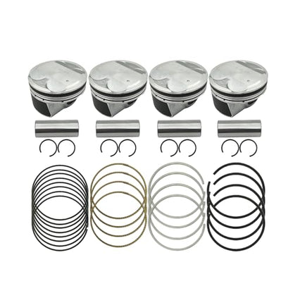 4Pcs STD Engine Piston & Ring Kit, 23041-2E800 23040-2E601 Replacement Piston & Piston Rings Compatible with Hyundai Kona Veloster Elantra/with Kia 2.0L 2017-2019