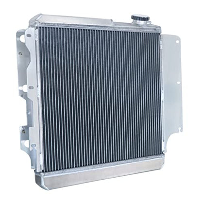 3 Row Radiator For Jeep Wrangler TJ YJ 2.4 2.5 4.0 4.2L 1987-2006 - size: 3 Row Radiator+CNC 1.3Bar Cap