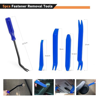 GOOACC 900Pcs Plastic Rivets and Auto Body Fasteners Assortment - color: 855Pcs Clips Removal Kit Black