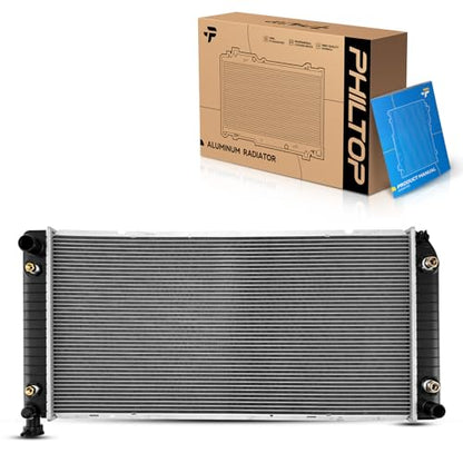 PHILTOP CU1693 Radiator With TOC and EOC 17-1/4“Core Compatible With C1500, C2500, C3500, K1500, K2500, K3500, C3500HD, Escalade, Blazer, R20, R30, V20, Yukon (with Heavy Duty Cooling) - size: 1988-1999 K1500 5.7L/5.0L, 1988-1999 C1500 5.7L