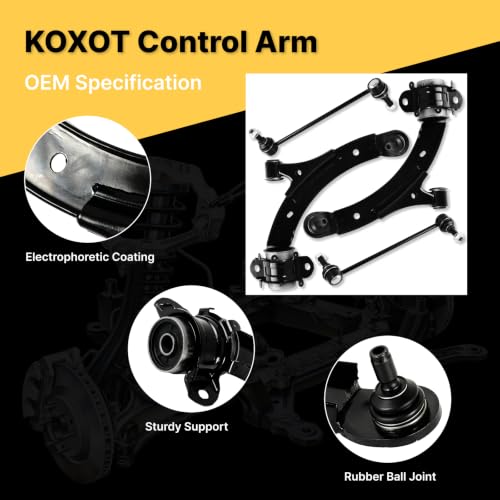 4pc Front Lower Control Arm Ball Joint Stabilizer Sway Bar Link Assembly Compatible with Ford Mustang 2010 2011 2012 2013 2014#OE K622155 K622156 K80899 - size: 4PC-14 Mustang GT&10-14 Mustang&More