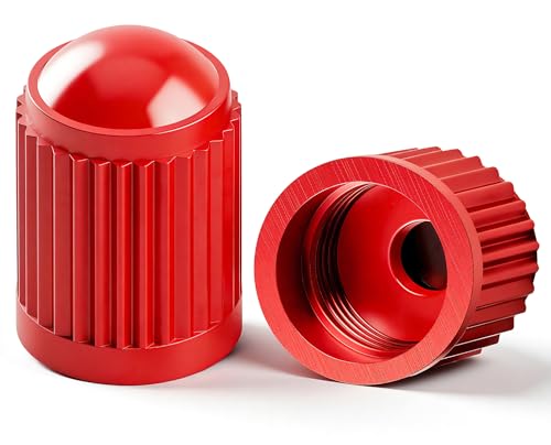 15PCS Plastic Tire Valve Stem Caps, Corrosion Resistant, with O Rubber Ring, Airtight Seal Heavy Duty Dustproof Tire Valve Stem Covers for Cars, SUV, Trucks, Bikes, Motorcycles, Bicycles(Red) - color: Red, size: 15 pcs