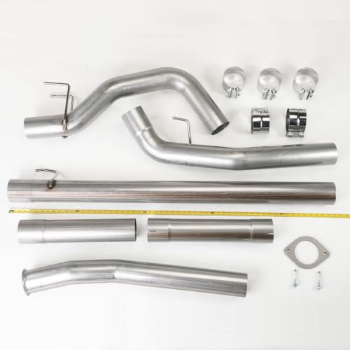 Stainless Steel Exhaust Pipes for Ford 2008-2010 F-250 F-350 F-450 SuperDuty 6.4L 4" Powerstroke Diesel - size: for 2008-2010 F250 F350 F450