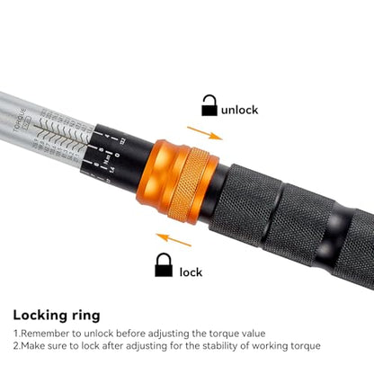 1/2 Inch Drive Click Torque Wrench Set for Tire Changes | 10-170 ft-lb/13.6-230.5 Nm, ±3% Accuracy, 17/19/21 mm Lug Nut Sockets, 72-Tooth Ratchet, Storage Case - size: 1/2" Drive, 6-Piece