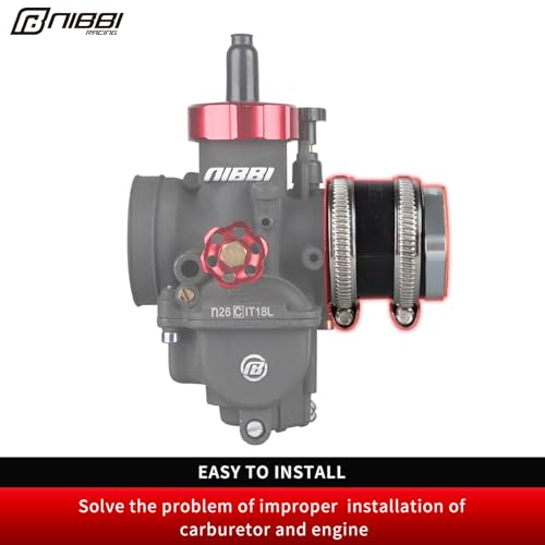 NIBBI Carburetor Intake Manifold for CG Engine 33mm Motorcycle - size: for CG Engine/M6*14mm