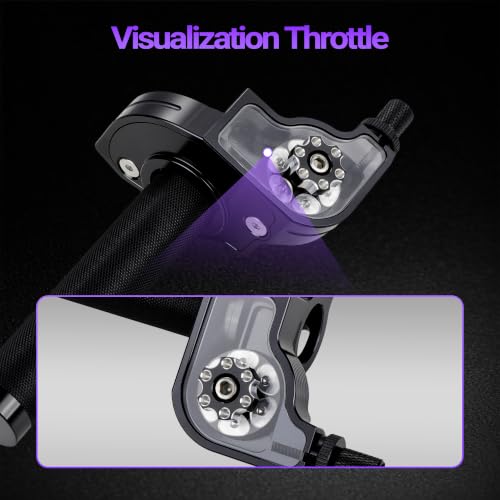 Motorcycle Twist Throttle 7/8" 22mm with Throttle Cable CNC Assembly Universal for CRF KLX SSR TTR DRZ CT200U 125 150 200 250cc Dirt Pit Bike ATV Mini Bike Black - color: black