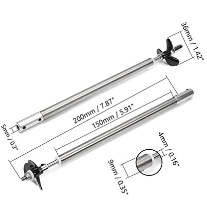 Fielect Drive Shaft w Propeller and Universal Joint for RC Boat, L200mm Shaft, L150mm Sleeve, D36mm Propeller, Fit for 5mm Motor Shaft - color: 5.00mm 20cm 15cm