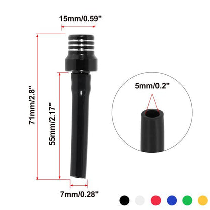 2PCS Gas Fuel Cap Air Vent Hose Universal CNC Tank Valve Vent Tube with Chekc Ball Aluminum Breather for 50cc 110cc 70cc 125cc ATV Motorcycle Dirt Pit Quad Bike Motocross Black - color: Black