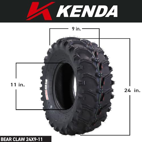 Kenda Bear Claw Front 23x8-11 & Rear 24x9-11 ATV, UTV, or SXS Tires - size: 23x8-11 & 24x9-11