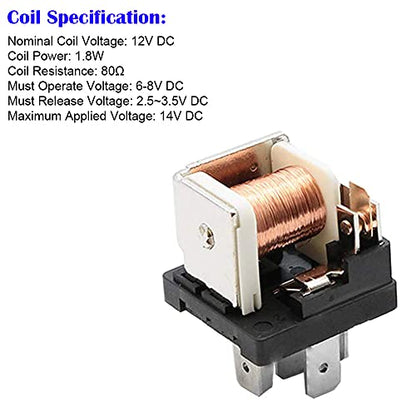 Gebildet 2pcs Car Relay Harness 12V 40A 4 Pin SPST Harness Sockets with Color-Labeled Wires for Automotive Truck Motorcycle Boat