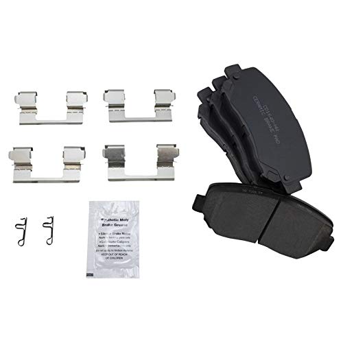 TRQ Front Brake Pad and Rotor Set Ceramic Vented Rotors - style: BKA14196