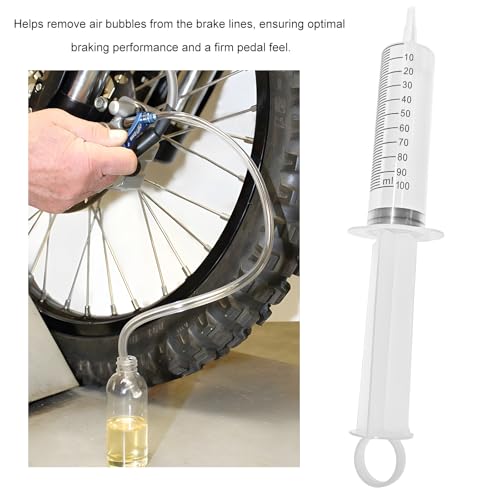 Brake Bleed Kit, 100ML Motorbike Hydraulic Disc Clutch Bleeding Syringe with 50CM Hose, Oil Fluid Extractor Bleeder Brake System Maintenance Tool for Motorcycle Scooter Quad