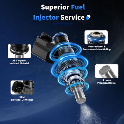 8Pcs Fuel Injectors Compatible with Dodge Ram Jeep Chrysler - size: FJ731