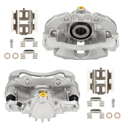 Rear Disc Brake Caliper Assembly with Bracket fit for 1998-2005 Chevrolet & GMC, 1998-2000 Isuzu, 1998-2001 Oldsmobile, Rear Left and Right Caliper set with 2PC, 18-B4712 + 18-B4713