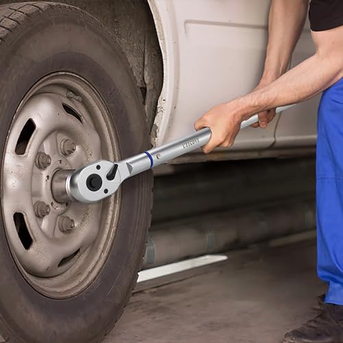 1-Inch Drive Click Torque Wrench, Dual-Direction Click Professional Torque Wrench 200-1200FT.LB/271-1356.7N.M, Dual Range Scales Graduated in FT.LB and N.M - size: 1" 200-1200 FT.LB